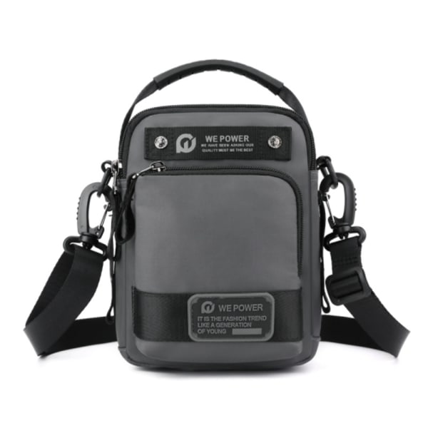 WEPOWER Herr Axelväska Vattentät Utomhus Multifunktionell Midjeväska Casual Mångsidig Crossbody Väska Grå