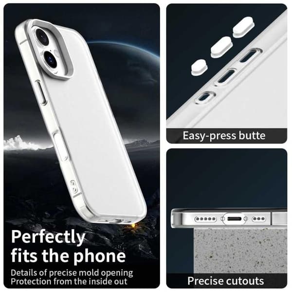 iPhone 17 Skal - Candy PC Hybrid TPU Stötsäker Vit