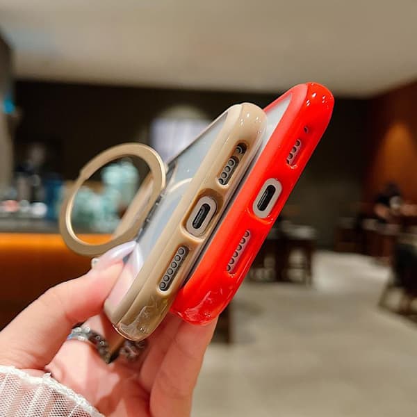 iPhone 18 Pro Max / iPhone 17 Pro Max Skal med Solid Färg, Transparent Kantsnurr och MagSafe Brun