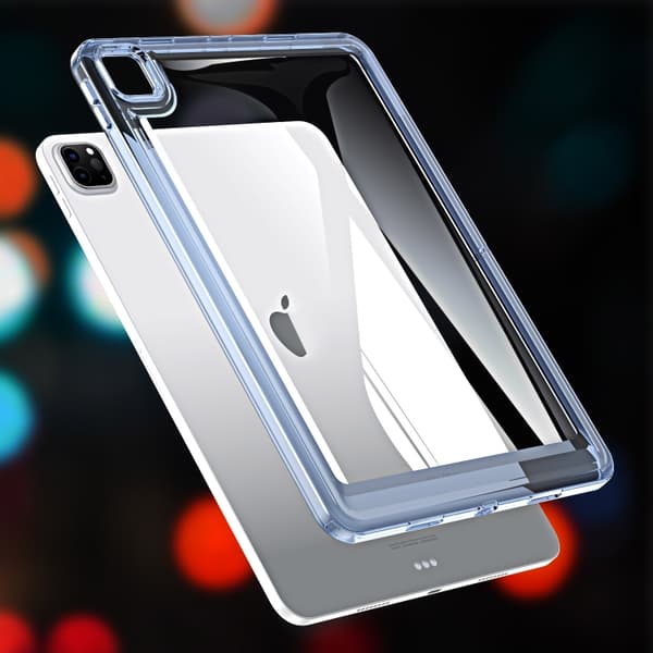 iPad Pro 12.9 2022/2021/2020 Transparent Akryl Skal Blå