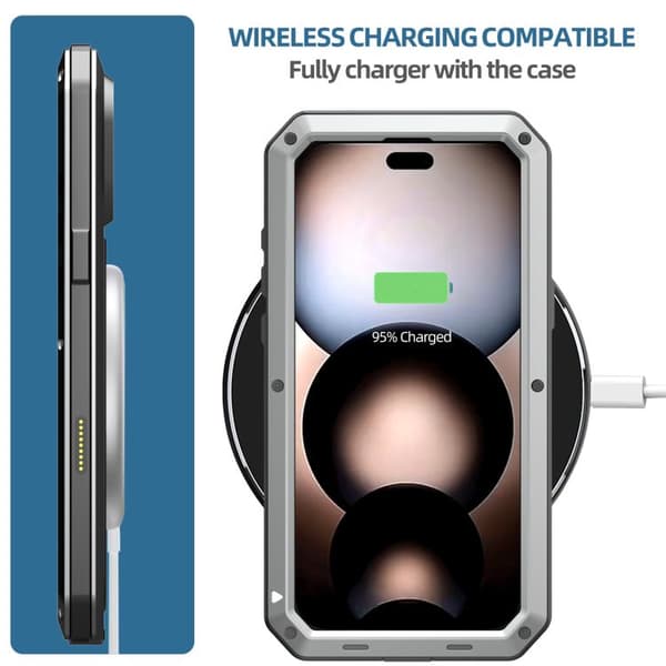 iPhone 18 Pro Max / iPhone 17 Pro Max Skal - RedPepper - Trippelskyddad Metall Silver