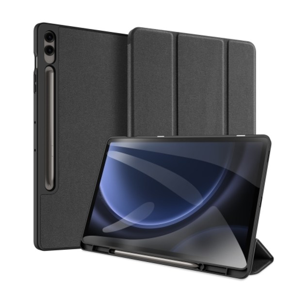 Samsung Galaxy Tab S9 FE+ Skal DUX DUCIS Domo Series Magnetisk Flip Läder Svart