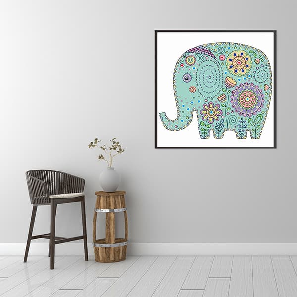 5D DIY Diamond painting - Elefant