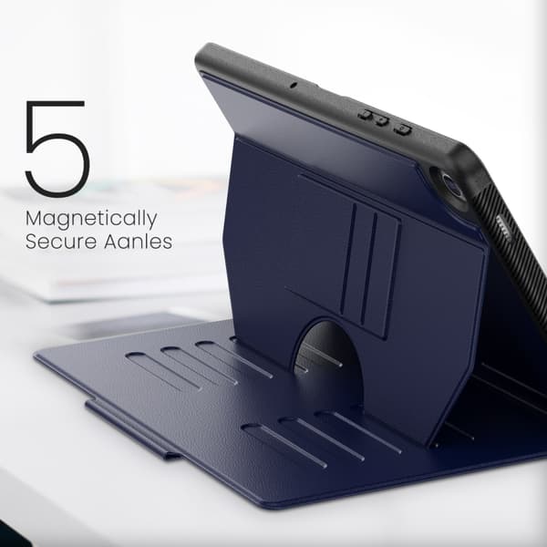 Samsung Galaxy Tab A9+ / A11+ magnetiskt läderfodral Marinblå