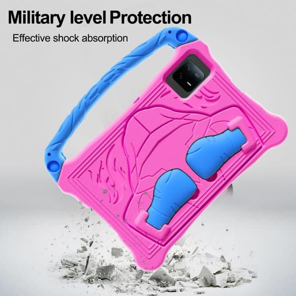 Samsung Galaxy Tab S8 Shockproof Kickstand Case med Axelrem Rosaröd Blå