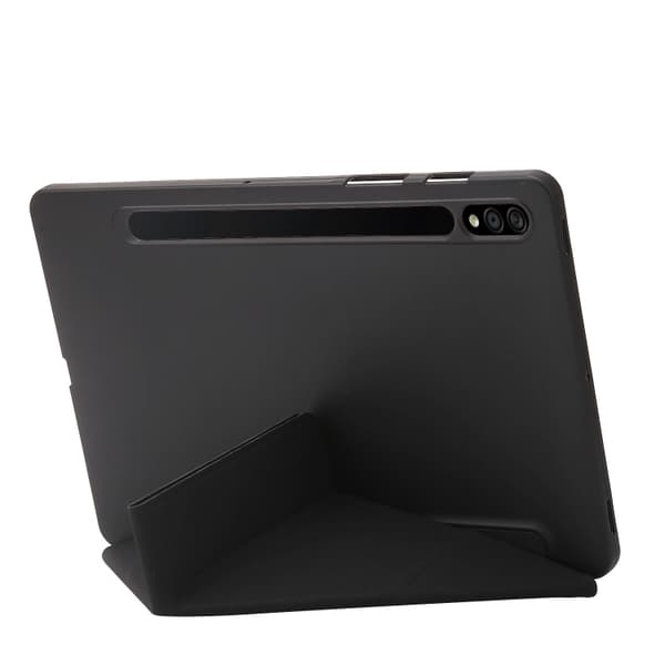 Samsung Galaxy Tab S8+/S7+ Silikonläderfodral Svart
