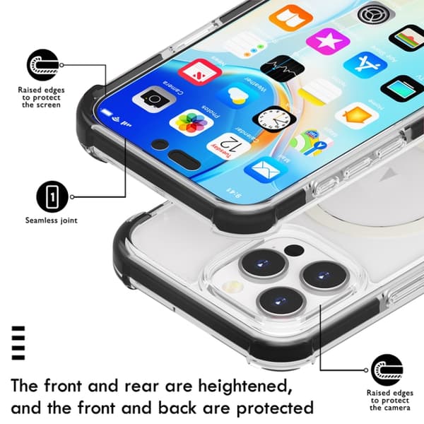 iPhone 17 Skal - Akryl med MagSafe och Stötsäker Design Röd