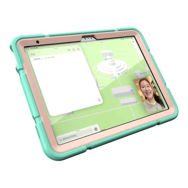 iPad 11 11:e generationen / 10.9 10:e generationen 2022/2025 Armor Holder Silikon Hybrid PC Skal Mintgrönt guld