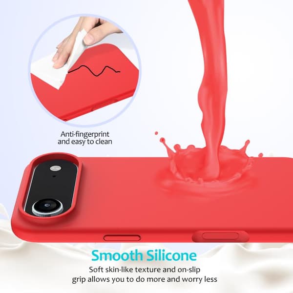 iPhone 17 Air Skal - solid färg av silikon Röd