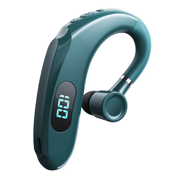 Q20 Bluetooth 5.2 Business Digital Display Sports Earhook Stereo Earphone Grön
