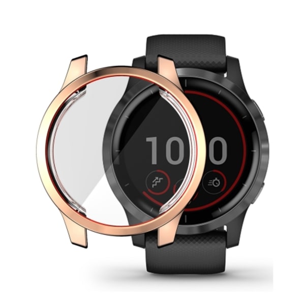 För Garmin Venu 2S 40 mm / Vivoactive 4S 40 mm Hat-Prince Heltäckande Electroplate TPU Mjukt case Rose Gold