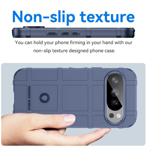 för Pixel 10 Pro Skal - Full Coverage Shockproof TPU Telefonfodral Blå