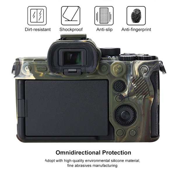 Mjukt silikonfodral för Sony A7 IV Kamouflage