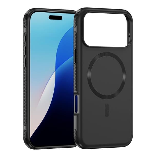 iPhone 18 Pro / iPhone 17 Pro Skal med Imitation Original CD Textur Magsafe PC Hybrid TPU Svart