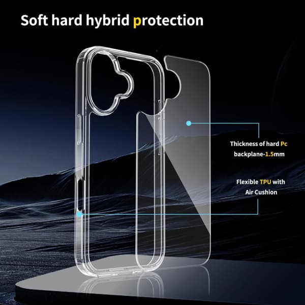 iPhone 17 Scratchproof Acrylic TPU Skal Svart