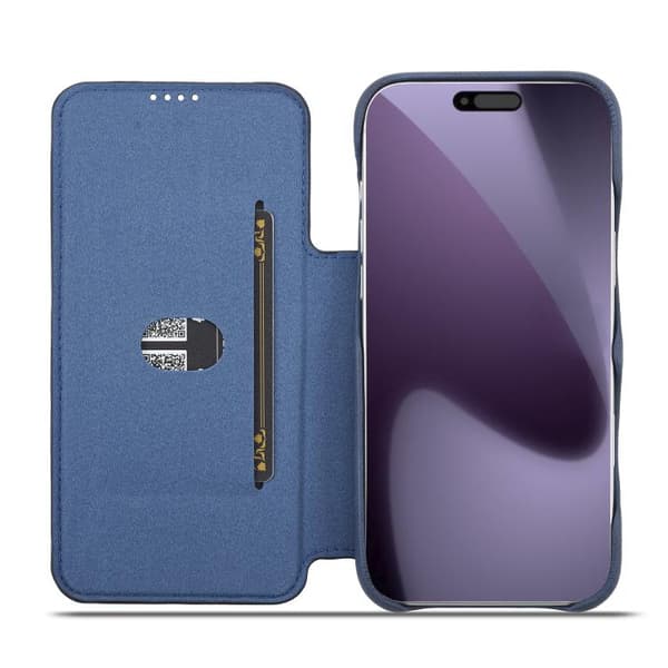 iPhone 18 Pro / iPhone 17 Pro Skal läderfodral från LC.IMEEKE Hon Ancient Series Blå