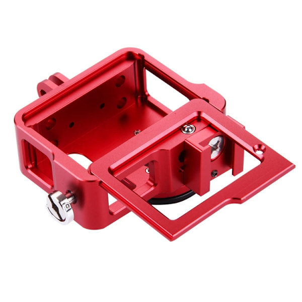 Hölje Skyddande fodral CNC Aluminiumlegering Skyddande bur med försäkringsram och UV-objektiv och objektivlock för GoPro HERO4
