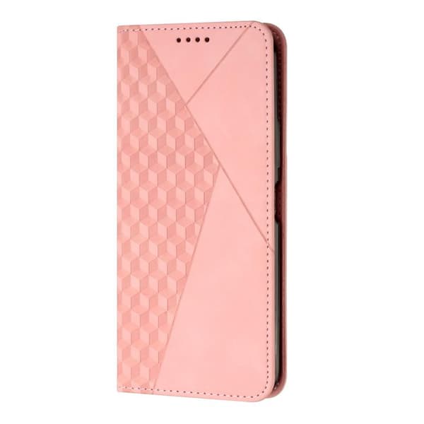 iPhone 18 Pro Max / iPhone 17 Pro Max Skal läderfodral - diamantsplicing med magnetisk känsla Roséguld