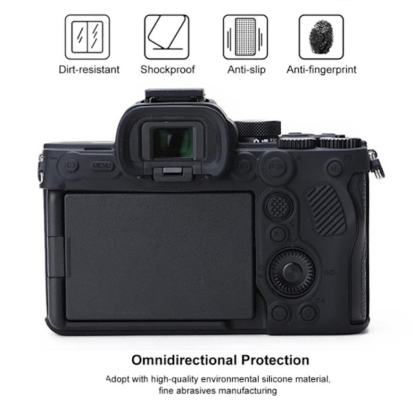 Mjukt silikonfodral för Sony A7 IV Svart