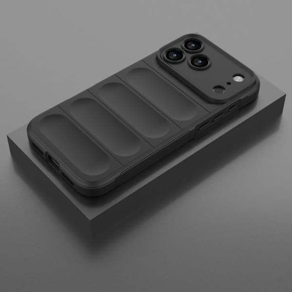 iPhone 18 Pro / iPhone 17 Pro Skal Magic Shield TPU + Flanell Svart