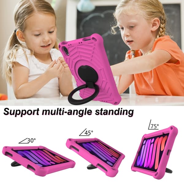 iPad mini 2024 / mini 6 Spider King Silikon Skal - Skyddande Tablet Case Rosröd