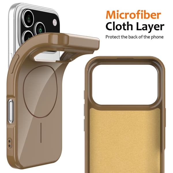 iPhone 18 Pro / iPhone 17 Pro Skal - Glansigt TPU med Stötskydd och Lanyard Guld
