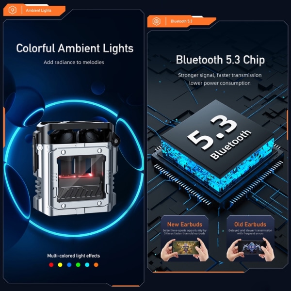awei T63 Gaming TWS Bluetooth-hörlurar Svart