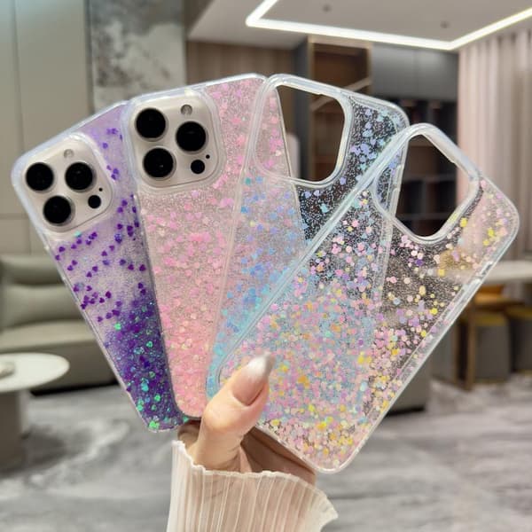 iPhone 18 Pro Max / iPhone 17 Pro Max Skal med Glittrande Gradient - Epoxy TPU Lysande färger