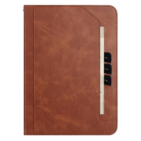 iPad mini 6 / mini 2024 Multifunktionell Handledsrem Skal Läder Fodral Brun