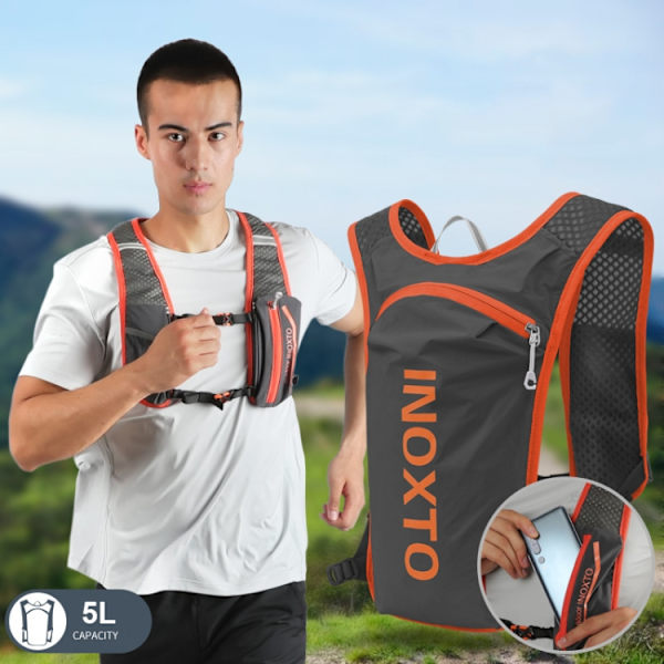 INOXTO 591 5L Multifunktionell Marathon Utomhus Bröst Vattenryggsäck Ljusgrön