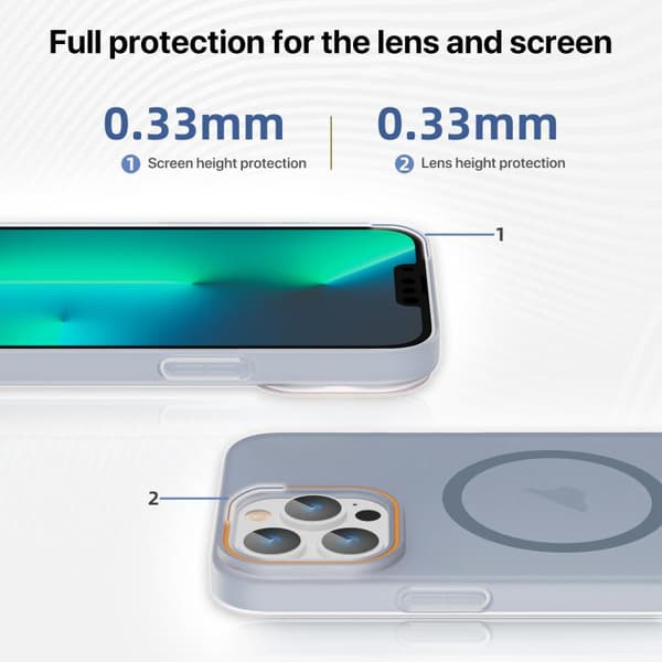 iPhone 16 Pro Translucent Frosted Skal med MagSafe Vit