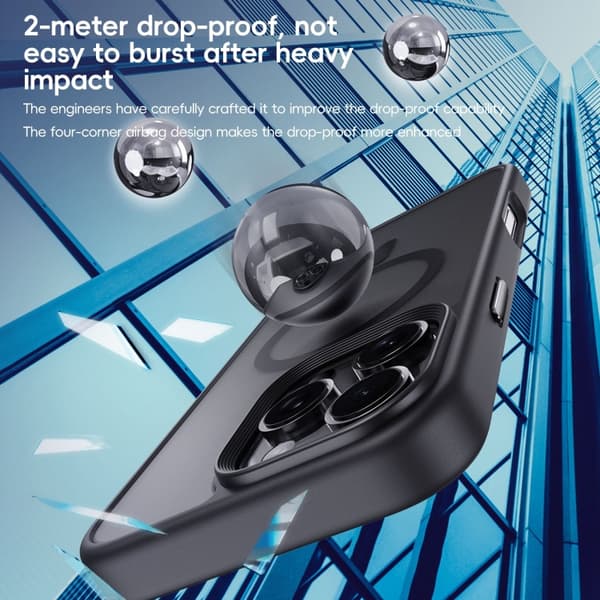 iPhone 16 Pro Frosted MagSafe Magnetisk Skal Vit
