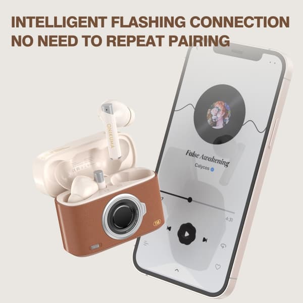 ONIKUMA T18 Bluetooth 5.3 Trådlösa Öronproppar Brun