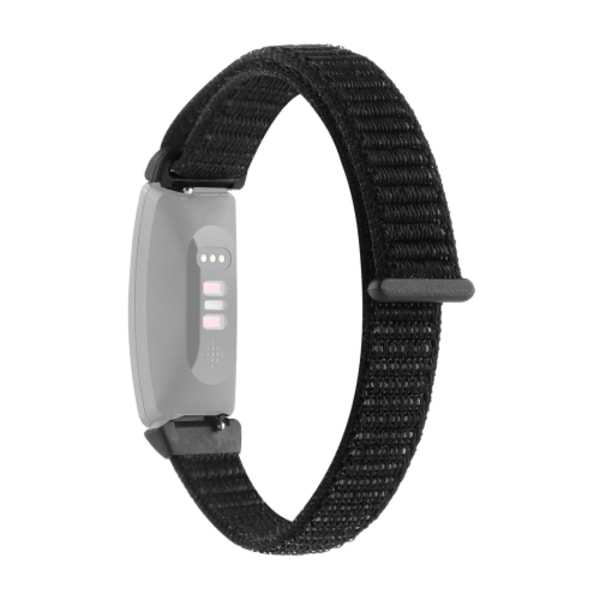 För Fitbit Inspire 2 Nylon Loop Strap Watch Band Black