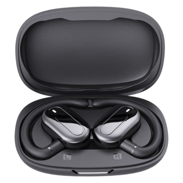 Hanger Typ Stereo Utomhusljud Bluetooth Hörlurar Med Laddningsfack Svart