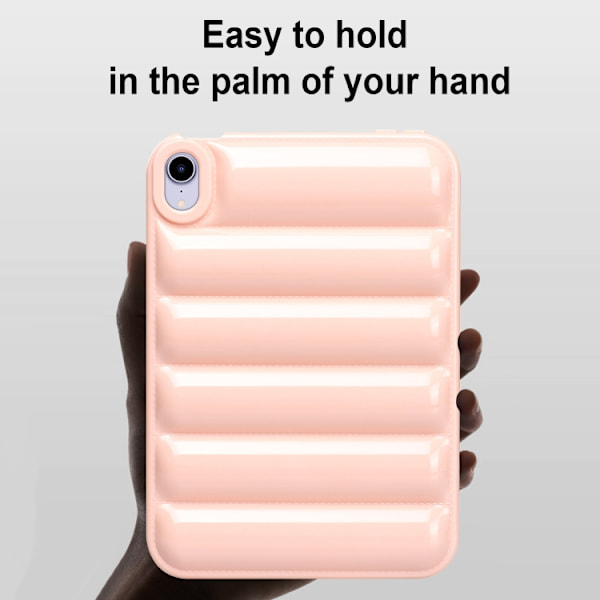 iPad mini 2024 / mini 6 Skal med Eiderdown Kudde - Stötsäker Tablet Case Rosa