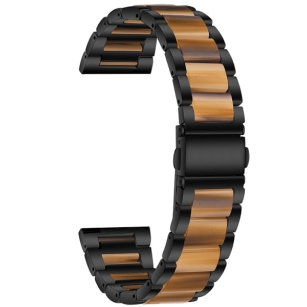 För Huawei Watch 3/3 Pro/Garmin Venu 2 22mm Universal 3-pärlor i rostfritt stål + watch i harts Black-Honey