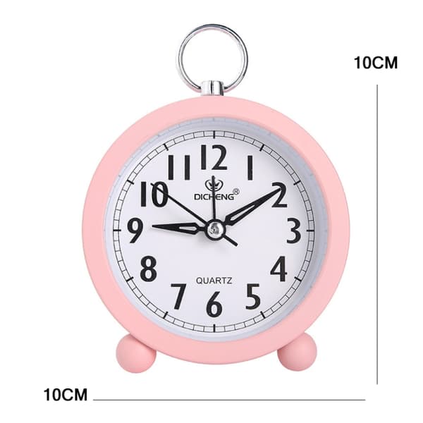 Kontorshem Rund Alarmklocka Studentklocka Present (Rosa)