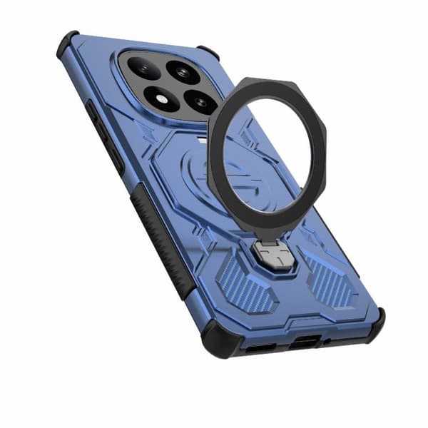 Redmi Note 14 Pro+ 5G Global - J-20 Solid Färg MagSafe Magnetisk TPU+PC Mobilskal Blå