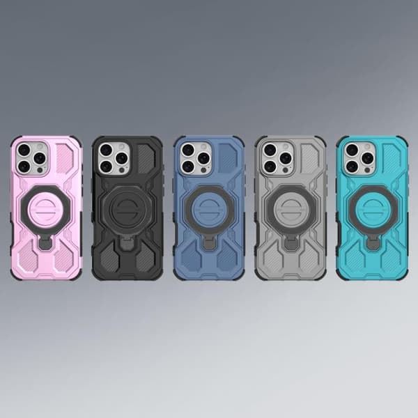 iPhone 16 Pro J-20 Solid Color MagSafe Magnetisk TPU+PC Skal Rosa
