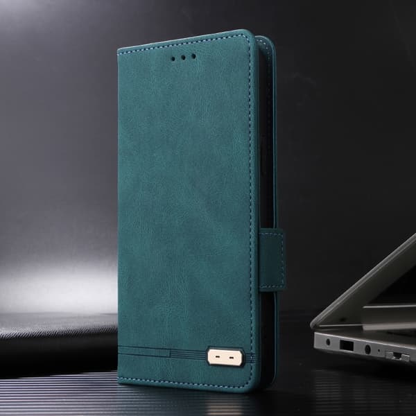 Redmi Note 14 Pro / Note 14 Pro+ 5G Magnetisk Låsfunktion Läderfodral Grön