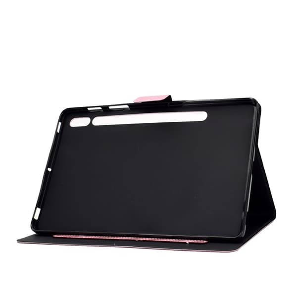 Samsung Galaxy Tab S8/S7 Smart Läderfodral med Glittrande Varnish Rosa