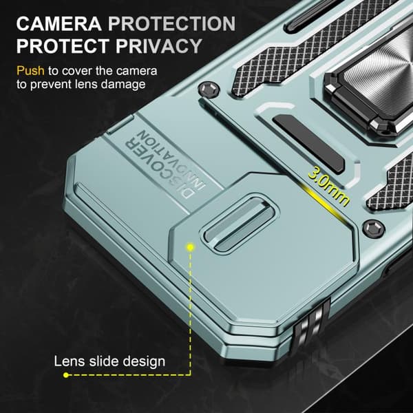 iPhone 17 Skal med Armor PC + TPU Kameraskydd Alpingrön