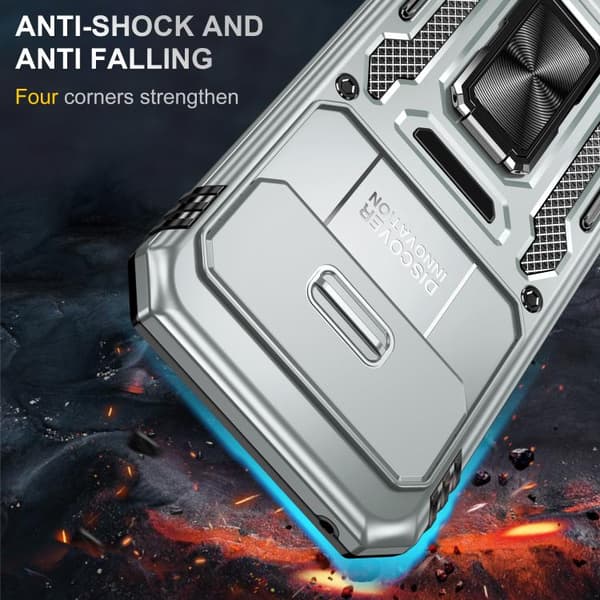för Pixel 9a Skal med Armor PC + TPU Kameraskydd Grå