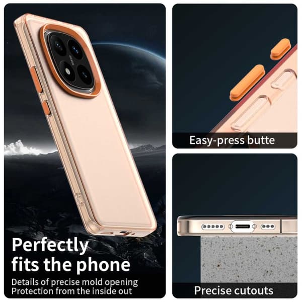 Redmi Note 14 Pro 5G - Candy PC Hybrid TPU Stöttåligt Mobilskal Orange