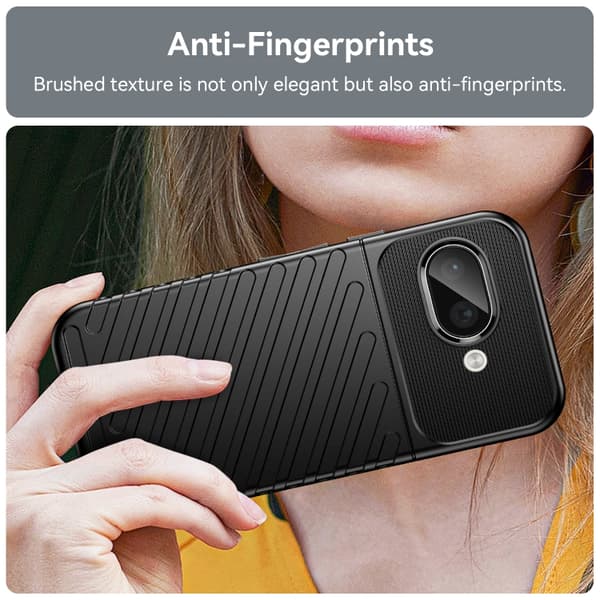 för Pixel 9a Skal - Thunderbolt Stötsäker TPU Mobilskal Svart