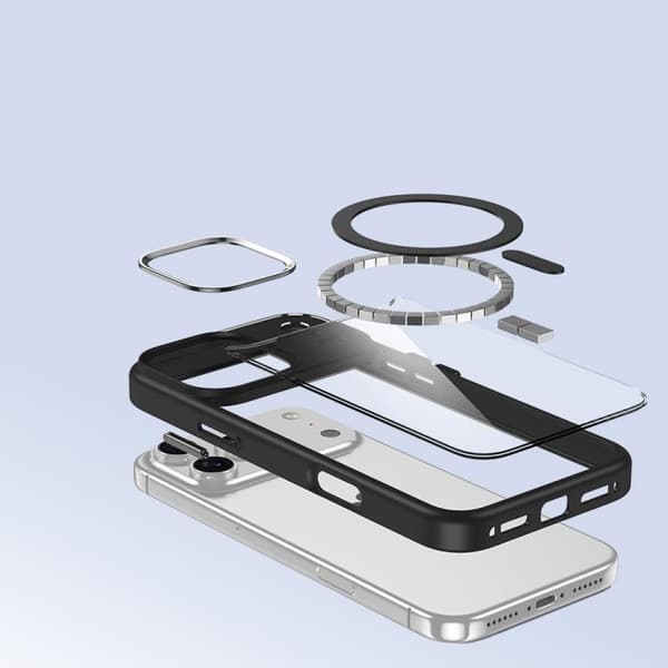 iPhone 18 Pro Max / iPhone 17 Pro Max Skal med Metallögon och MagSafe, Stöttålig Design Transparent
