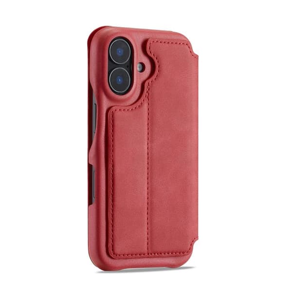 iPhone 17 Skal läderfodral - LC.IMEEKE Hon Ancient Series Röd