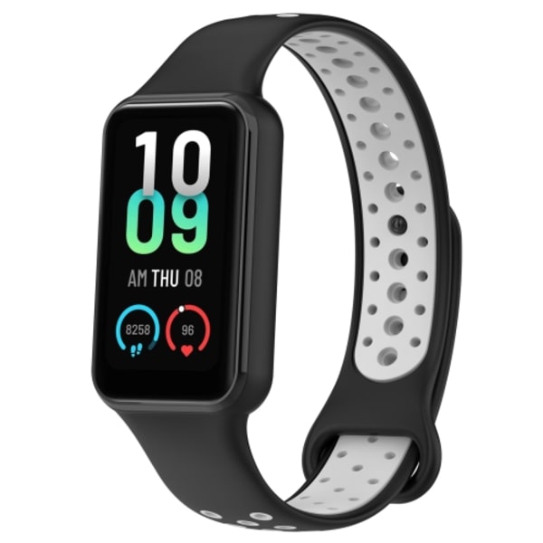 För Amazfit Band 7 Loop Tvåfärgad andningsbar watch Black-Grey