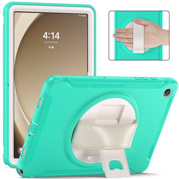 Samsung Galaxy Tab A9+ / A11+ / Spider Wheel Silikon Hybridfodral Mintgrön